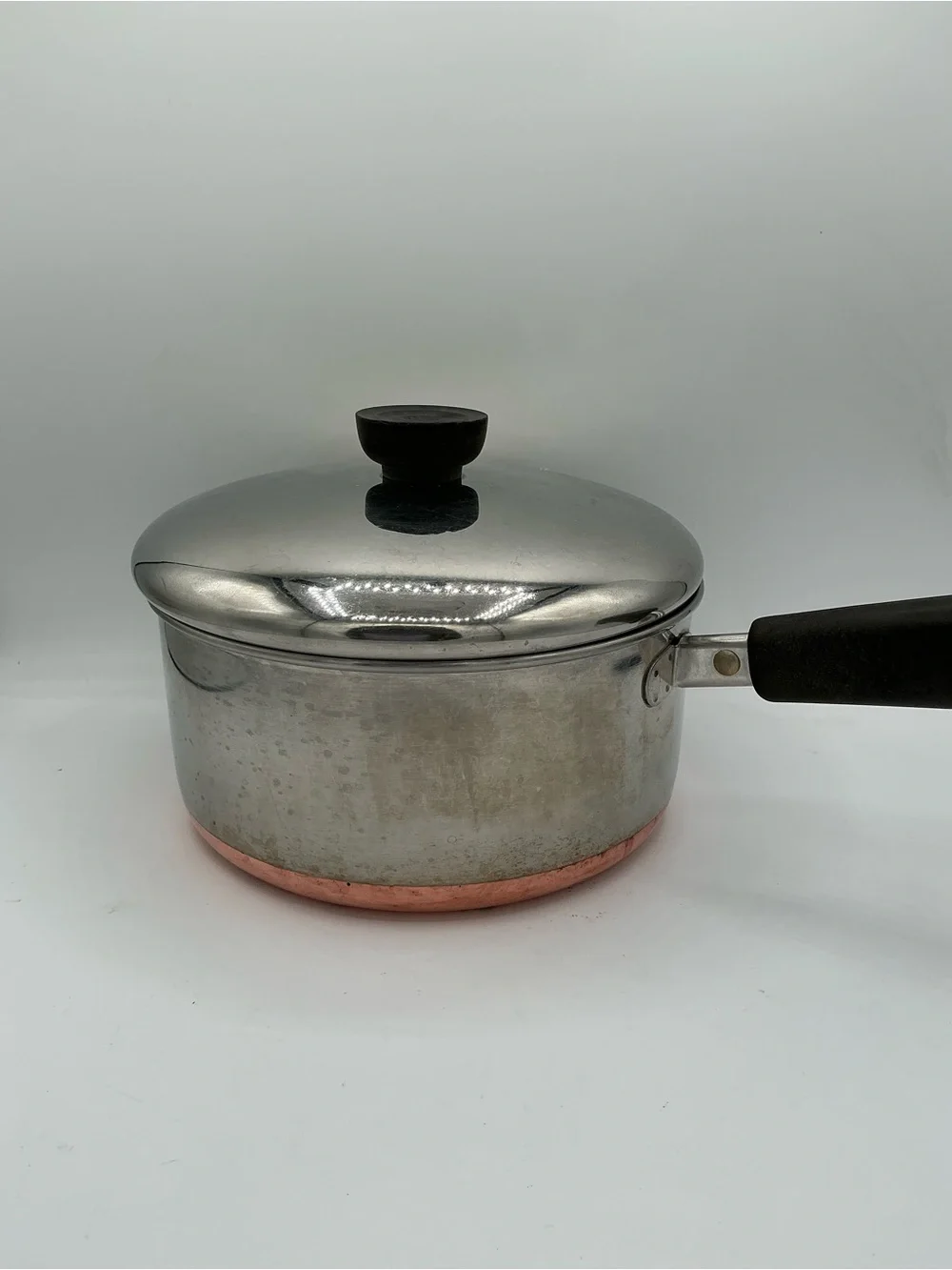 Revere ware Stainless Steel Saucepan with Lid   And copper bottom 2 qt